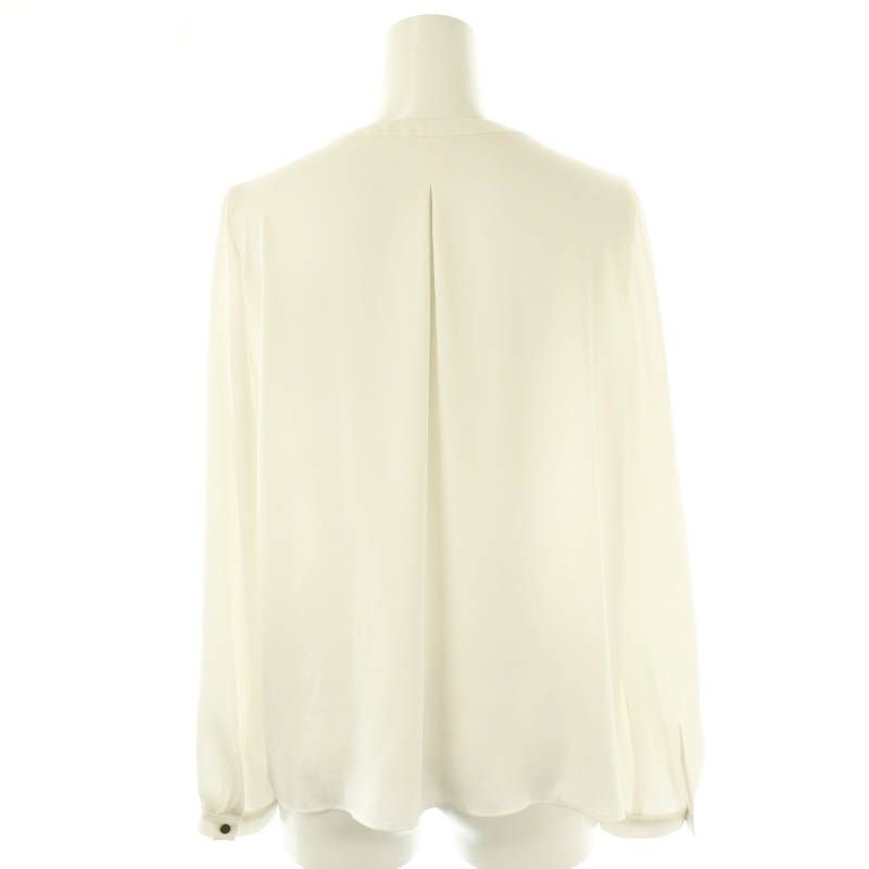 アナイ ANAYI 25SS ヴィンテージサテンラッフルブラウス 長袖 38 ホワイト /DF ■OS ■SH レディース アナイ ANAYI 25SS ヴィンテージサテンラッフルブラウス 長袖 38