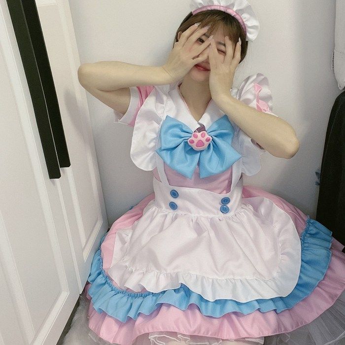 メイド服 コスプレ 可愛い服 リボン ロリータ ゴスロリアリス風