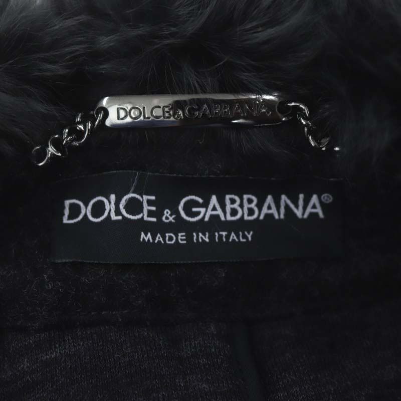 ドルチェ&ガッバーナ ドルガバ DOLCE&GABBANA ファー付き ポンチョ コート ケープ アウター ウール混 36 チャコールグレー /HS  □OS - メルカリ