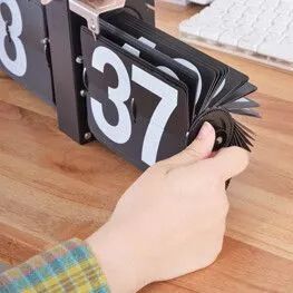 フリップクロック ブラック 時計 置時計 インテリア NEXPOTALLINN_EU