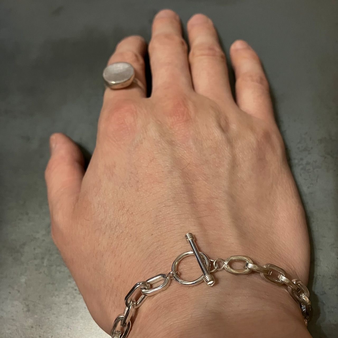 SILVER925 OVAL CHAIN MANTEL BRACELET/シルバーブレスレット - メルカリ
