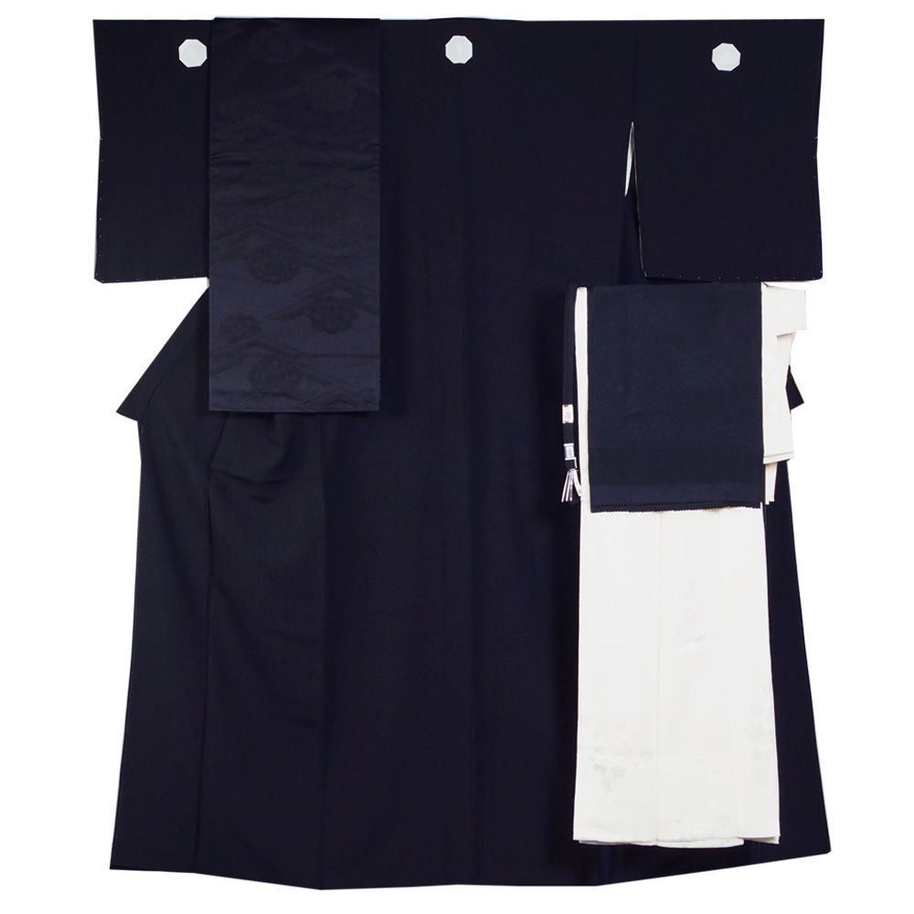 喪服 未使用品 着物・京袋帯・長襦袢・帯揚げ・帯締め 5点