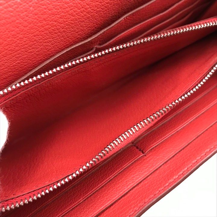 美品 HERMES エルメス ケリー ウォレット バイカラー ヴォ― エプソン コーラル フラミンゴ コライユ シカクO刻印 SV金具 長財布 a4488 HERMES - 美品 HERMES エルメス ケリー ウォレット バイカラー ヴォ