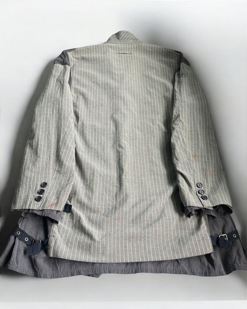 90-00s Jean Paule Gaultier Homme - Belted Hybrid Pinstripe