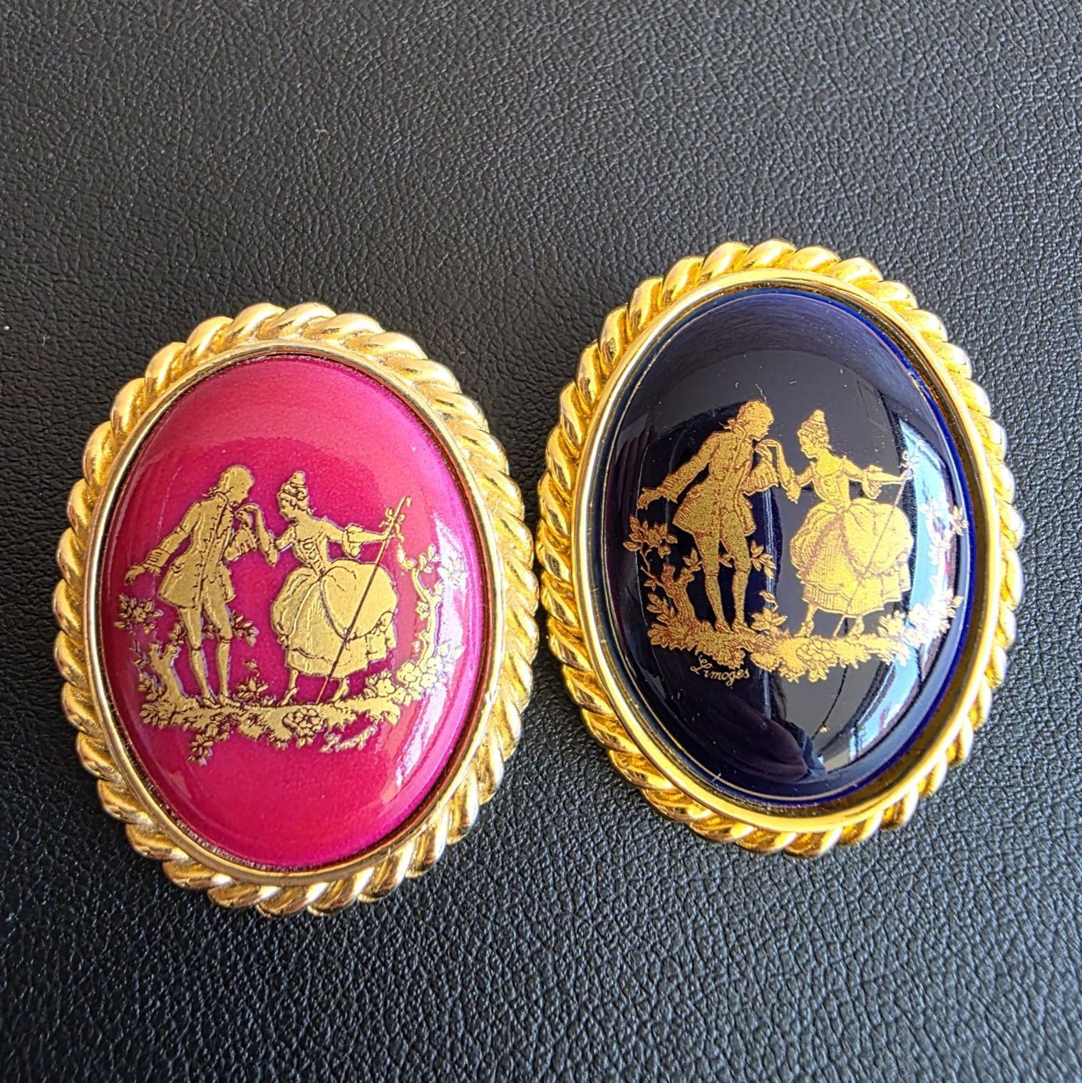 お値下げ品】☆ Limoges (リモージュ) 2点セット ブローチ