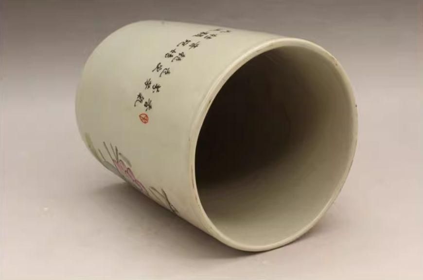 民国パステル花鳥文鎮(一対)  書道具 文房具 現代工芸品 美術品 置物 民国パステル花鳥文鎮(一対) 書道具 文房具 現代工芸品 美術品