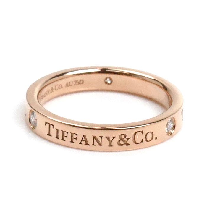 TIFFANY&Co. ティファニー K18PG ピンクゴールド フラットバンド 3P  