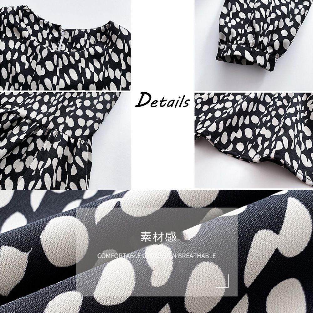 ワンピース ドット柄 シフォンワンピース レディース ロング