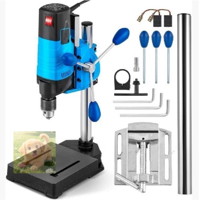卓上ボール盤 ベンチドリル ボール盤 ドリル チャック 100V 多機能 回転速度 6段変速 卓上 バイス付き 穴あけ