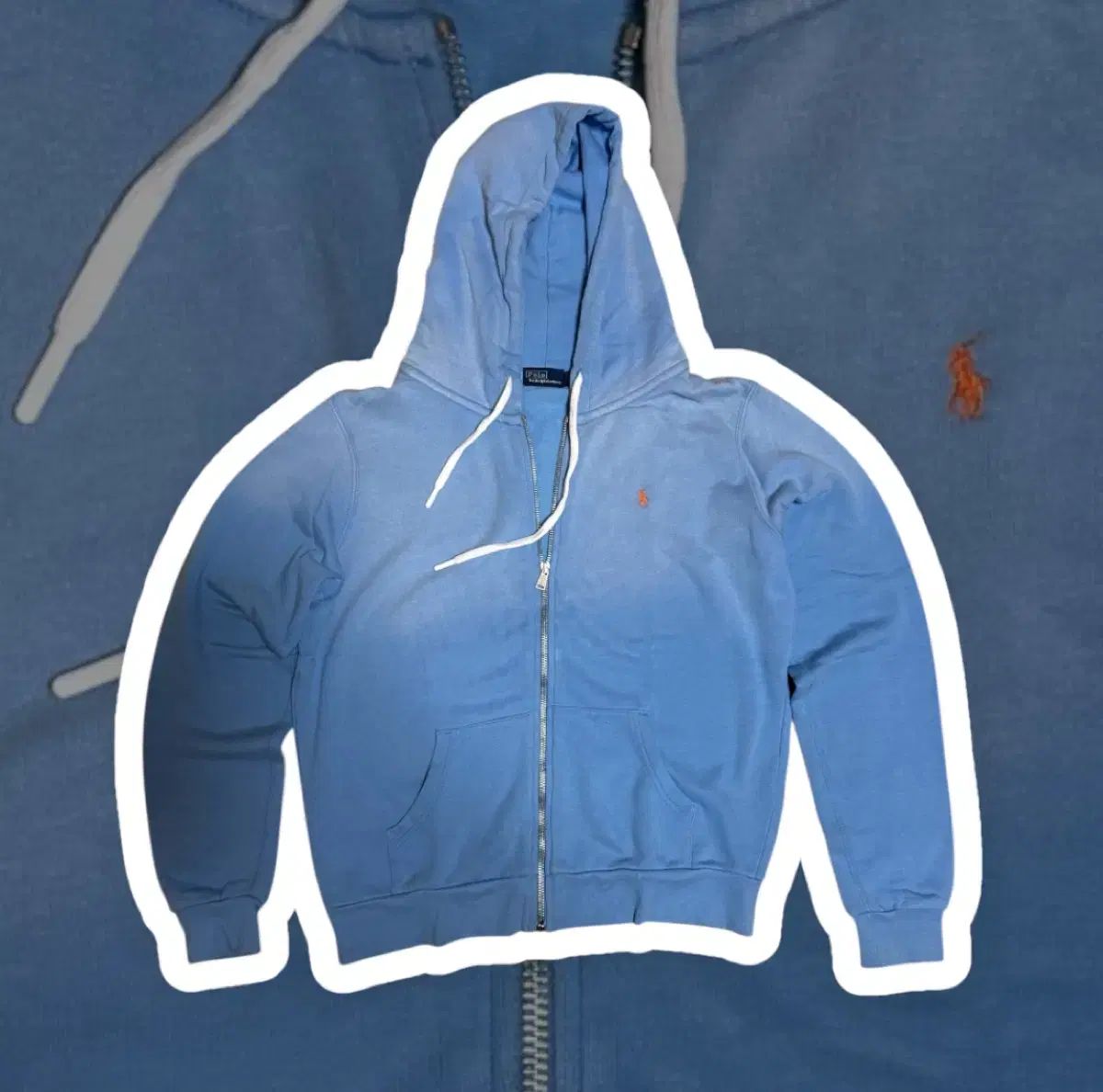 ポロ Ralph Lauren ラルフローレン Surf 67 ジップアップ フード付きTシャツ 青 S