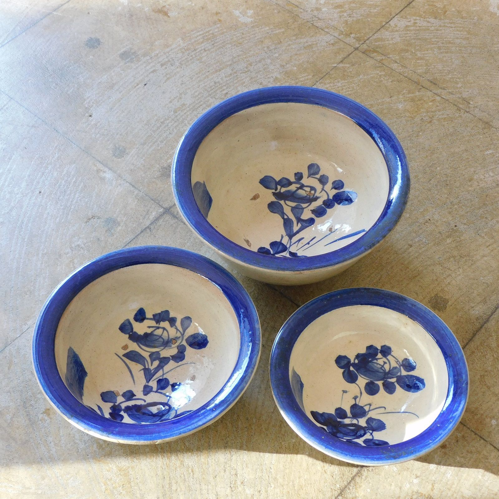 東北民窯 平清水焼 大鉢 白釉 花器 こね鉢 白磁 骨董 アンティーク 李 -