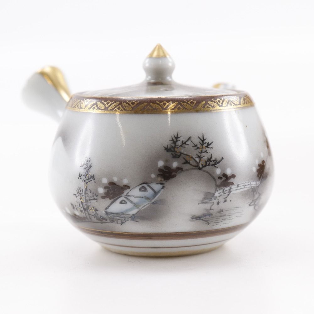 古い九谷焼 茶器セット 急須&茶碗 金彩 ヴィンテージ KUTANIYAKI】九谷焼 茶器セット 金彩 急須 湯冷まし 湯呑み 茶櫃