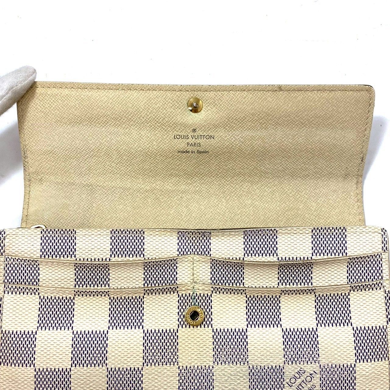 SJ【LOUIS VUITTON】ポルトフォイユ サラ ダミエ アズール 長