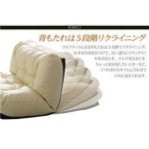ブラック フロアリクライニングソファ
