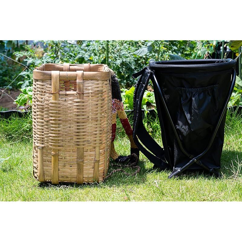 岩手県鳥越地方背負いかご 収穫用 山菜 キノコ　ひも付き 市場かご 岩手県鳥越地方背負いかご 収穫用 山菜 キノコ ひも付き 市場かご 岩手