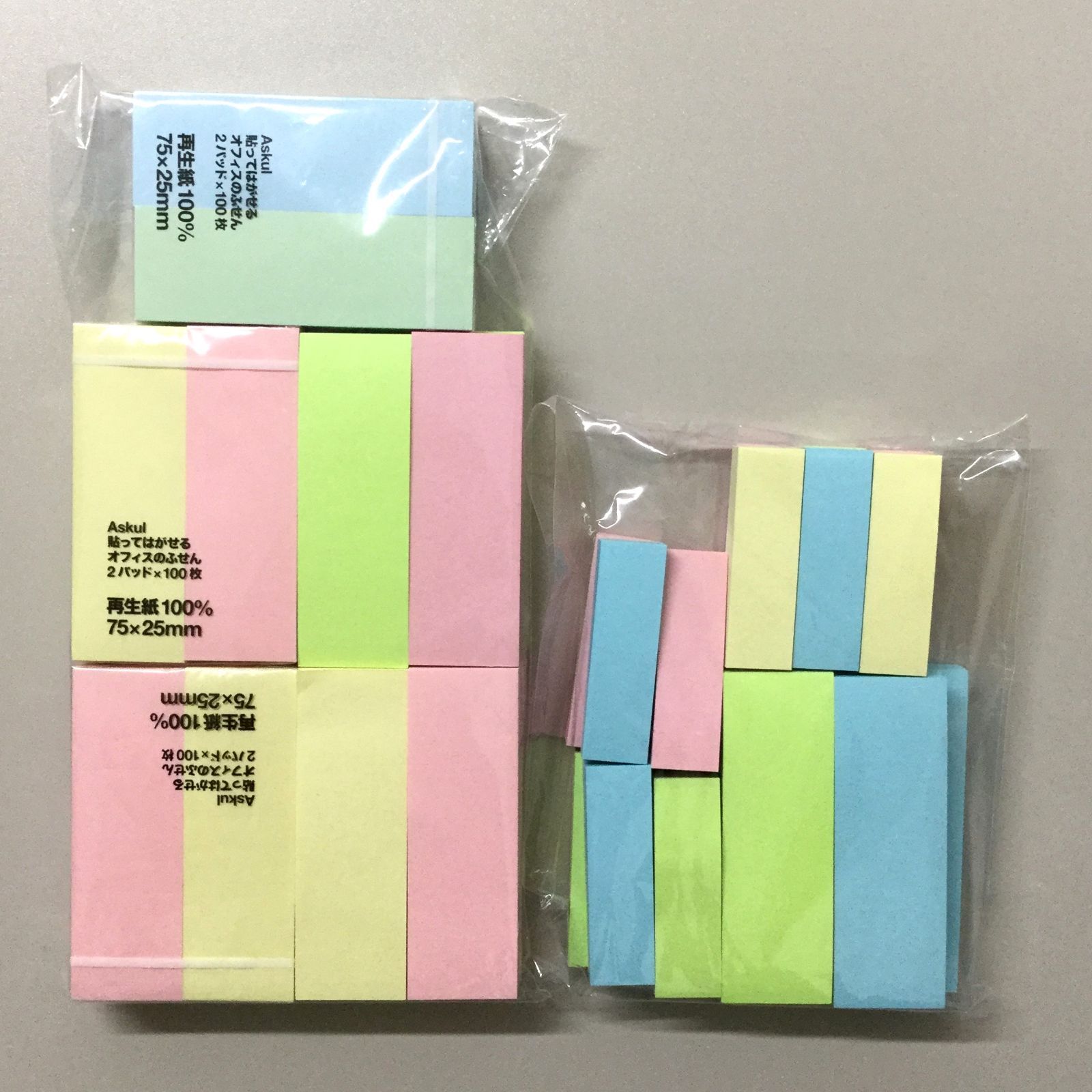 レトロ メモ帳、便箋、付箋、文房具 まとめ売り 大量 i013【大量まとめ買い】ふせんセット(大小) 合計37個 付箋 メモ