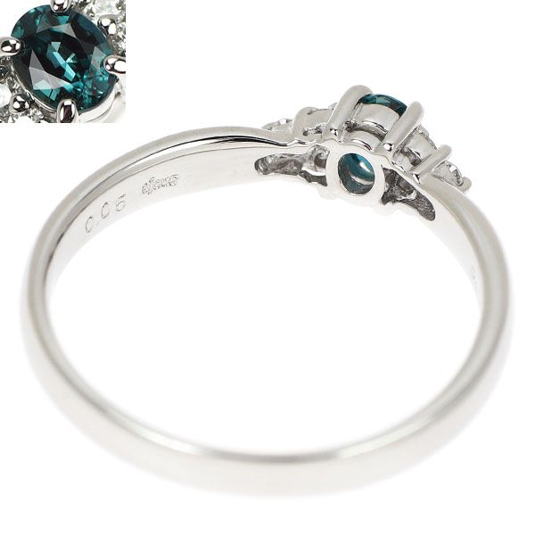 ajour/アジュール 希少 Pt900 アレキサンドライト ダイヤモンド リング  