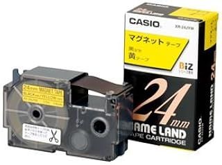 まとめ カシオ CASIO ネームランド NAME LAND マグネットテープ 36mm×1.5m 黄 黒文字 XR-36JYW 1個 ×2セット