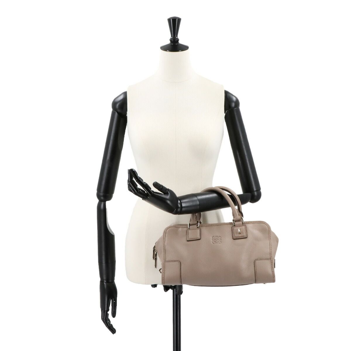 ロエベ LOEWE アマソナ 28 ハンド バッグ レザー ベージュ