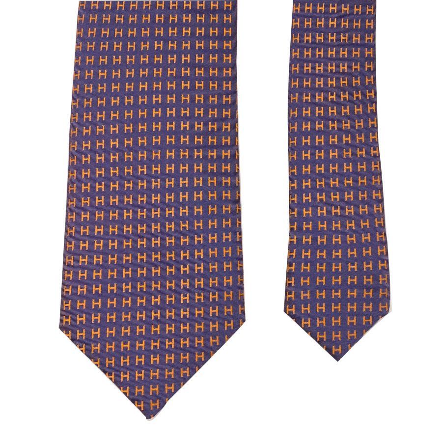 新品】エルメス HERMES ネクタイ 《 ファソネH 》 7cm H織りタイ バイ