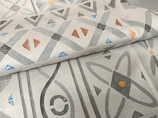 平和屋着物○京版画 清水章夫 訪問着 ペルシャ 反端付き 胴抜き