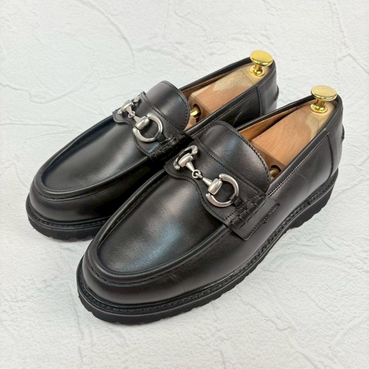 極美品】Berwick バーウィック 5387NVLBK ビットローファー