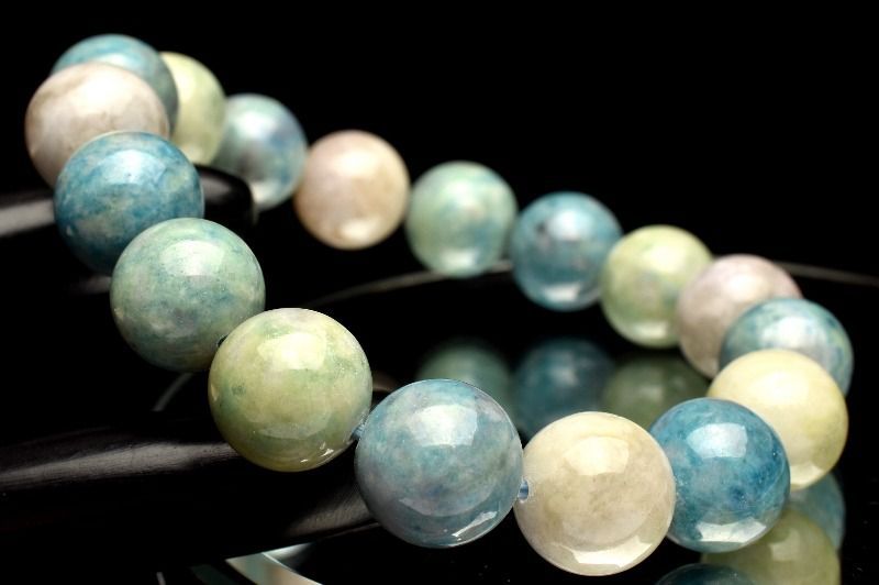 1点物】マルチカラー ハックマナイト 11.5mm ブレスレット