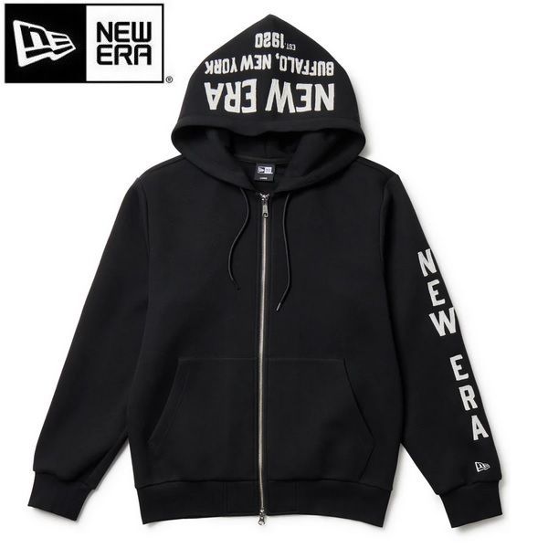 ニューエラ ゴルフ テックスウェット フルジップフーディー ブラック NEW ERA 14669840 秋冬モデル