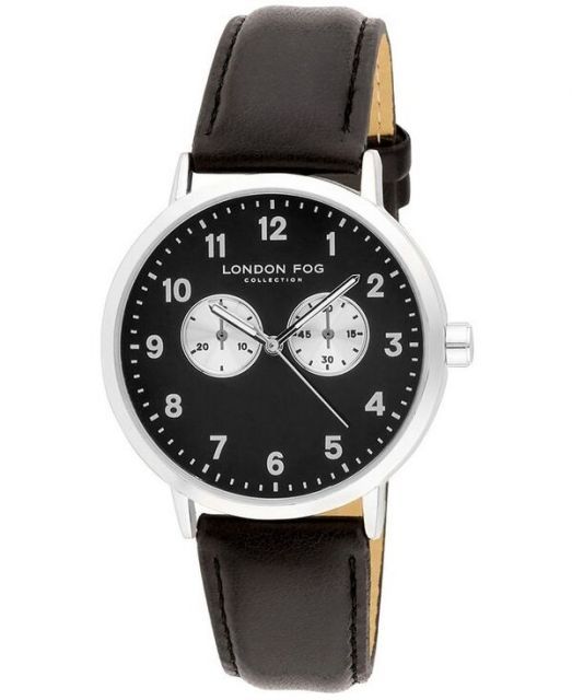 【送料無料】 ロンドンフォグ メンズ 腕時計 アクセサリー Unisex Whitehall Black Leather Watch 40mm Black