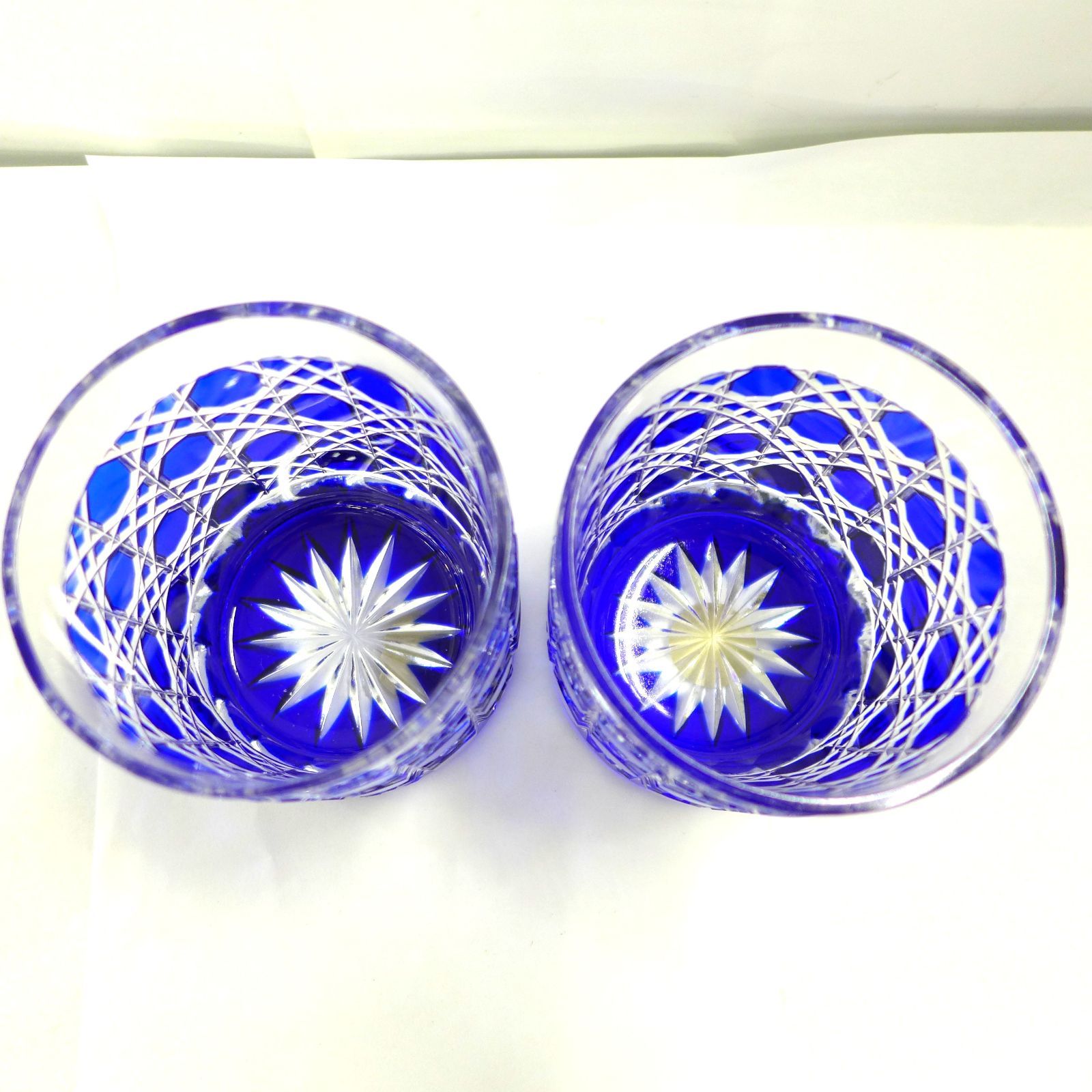 BOHEMIA CRYSTAL ボヘミアクリスタル ブルー デキャンタ＆グラス