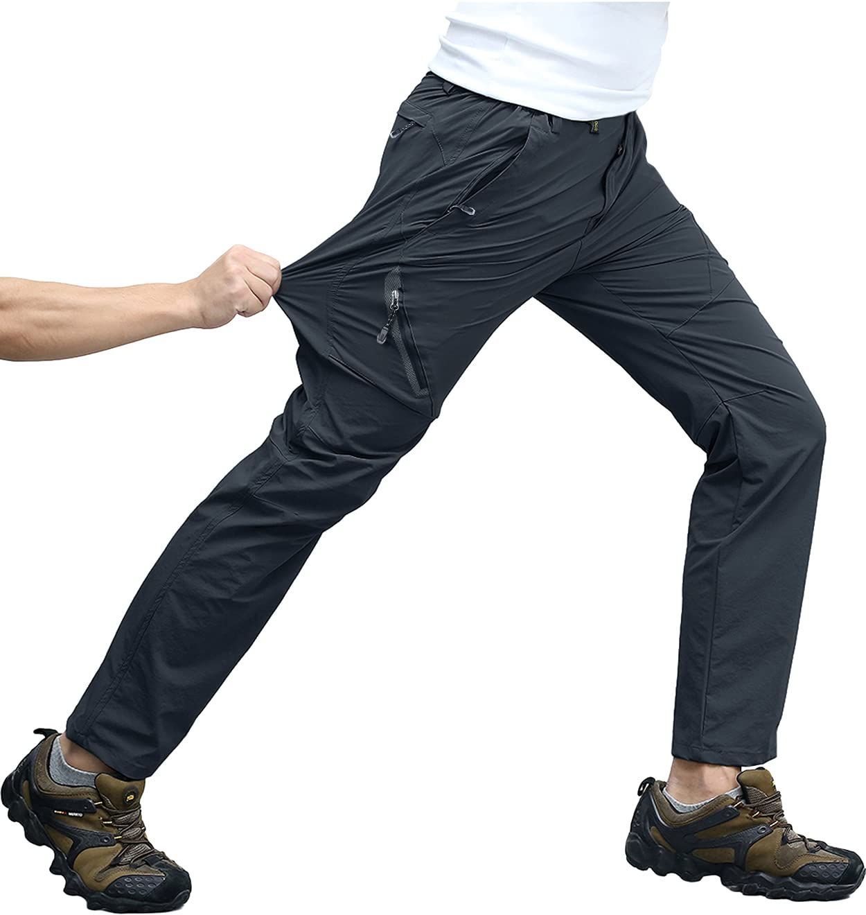 Size 3XL_Color ダークグレー TACVASEN アウトドア ウェア メンズ チノパン 涼しい スウェットパンツ パンツ 無地 登山用 ハイキング パンツ 作業 ボトムス 撥水 グレー 3XL