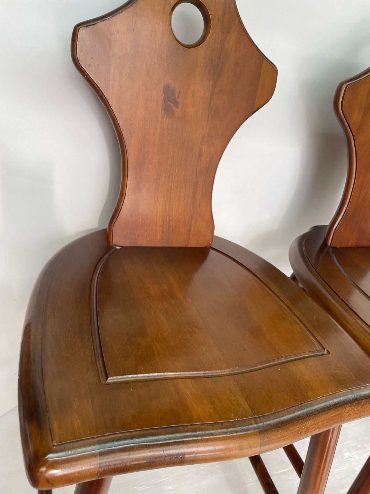 ダイニングチェア 2脚セット アンティーク 北欧レトロ 古民家 10c12