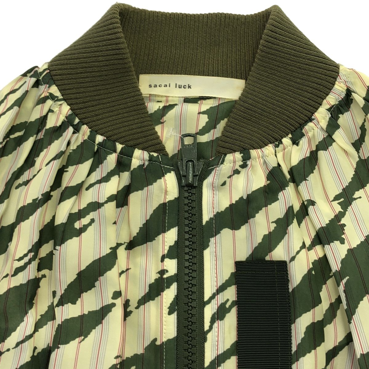 sacai luck サカイラック 15SS ゼブラストライプ ジップアップブルゾン  