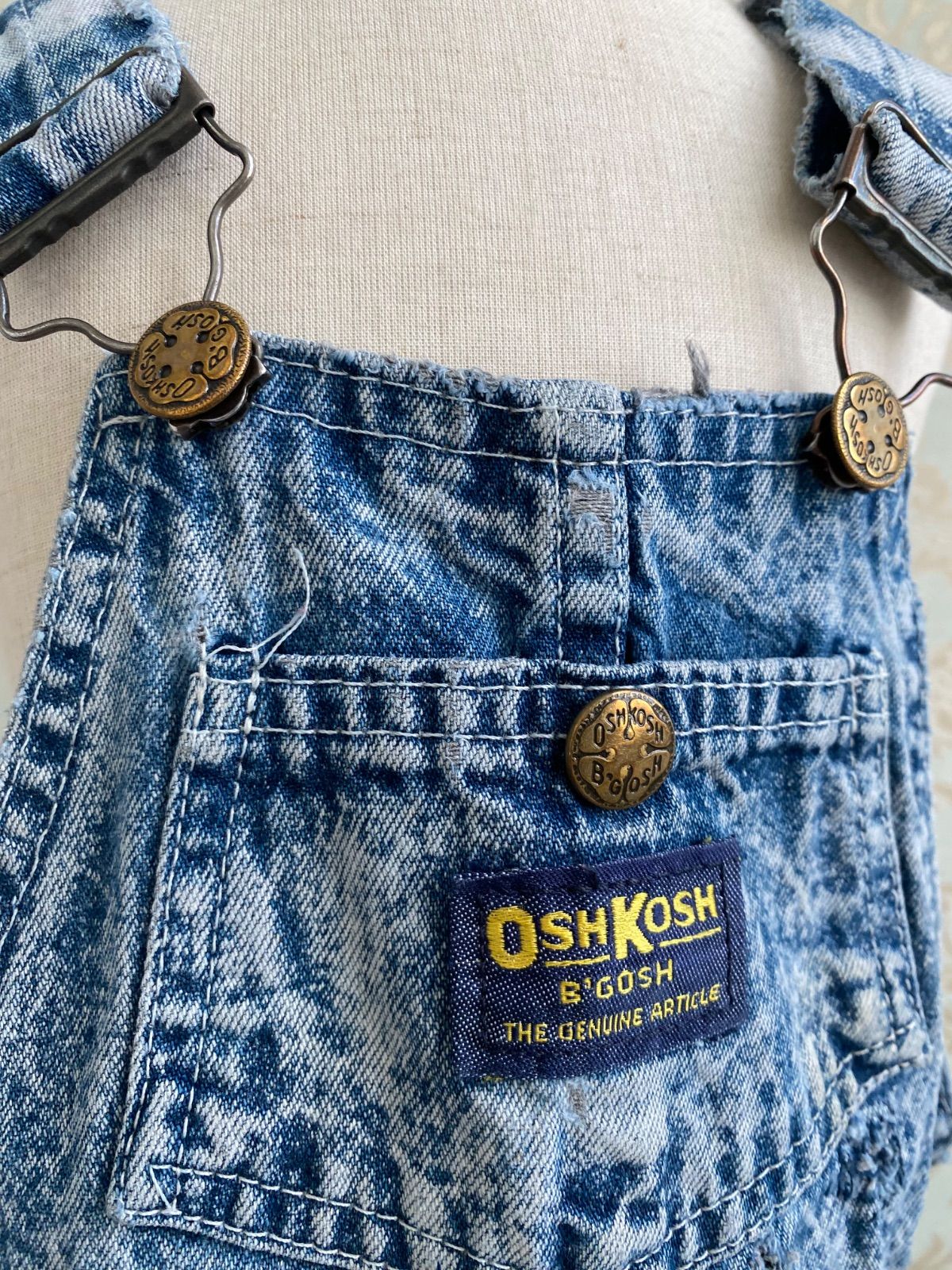 ヴィンテージ　OSHKOSH　オシュコシュ　ショートオール Size 100】vintage USA製 オシュコシュ アシッドウォッシュ