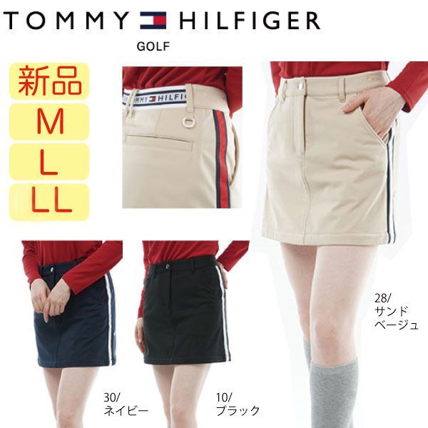 ♥ M L LLサイズ ゴルフウェア ゴルフスカート レディース ウィンドプルーフウォームスカート THLA382 トミーヒルフィガー ストレッチ 防風 大きいサイズ有 TOMMY HILFIGER GOLF 裏起毛