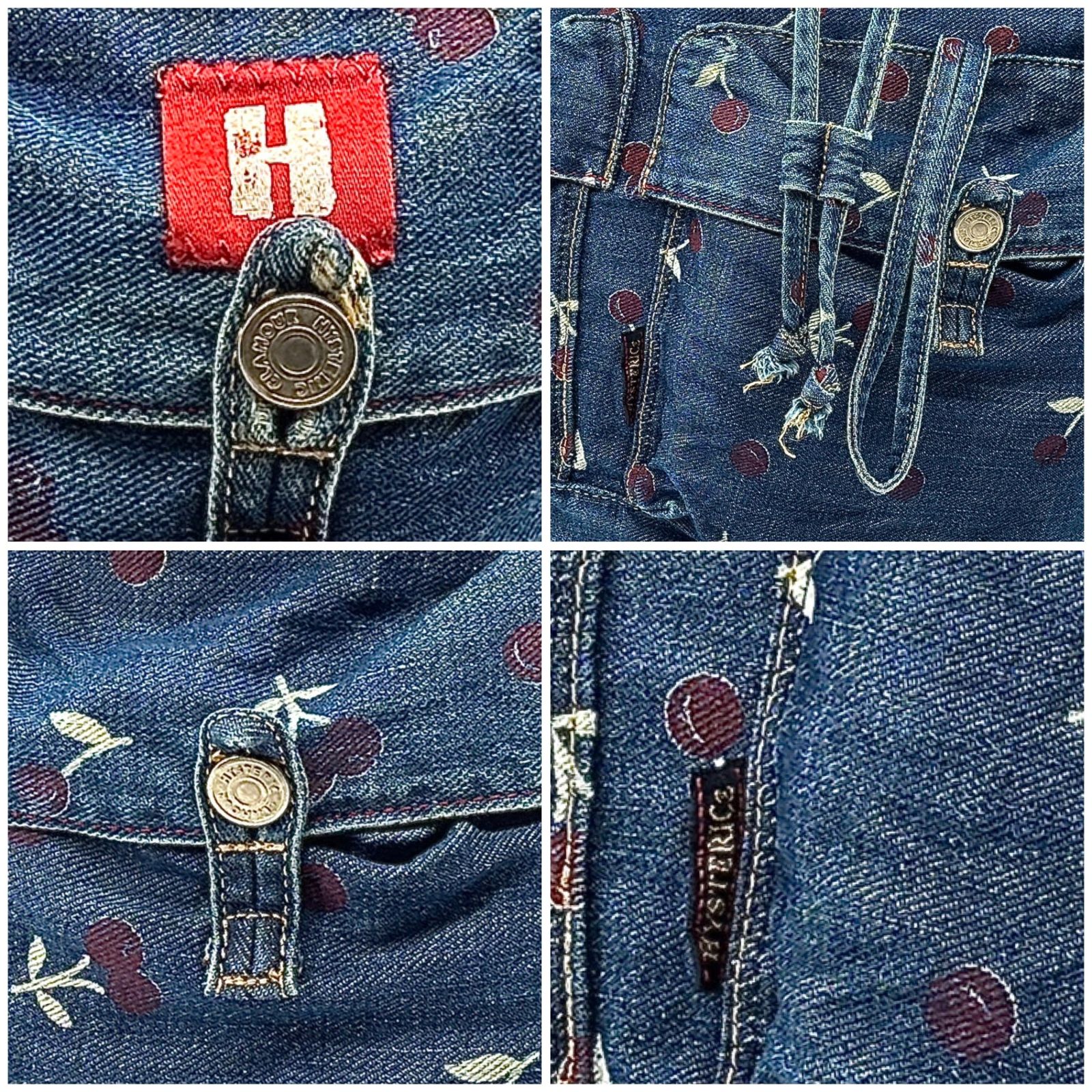 ☆ HYSTERIC GLAMOUR デニムリュック　チェリー柄 Yahoo!オークション -「ヒステリックグラマー デニムリュック