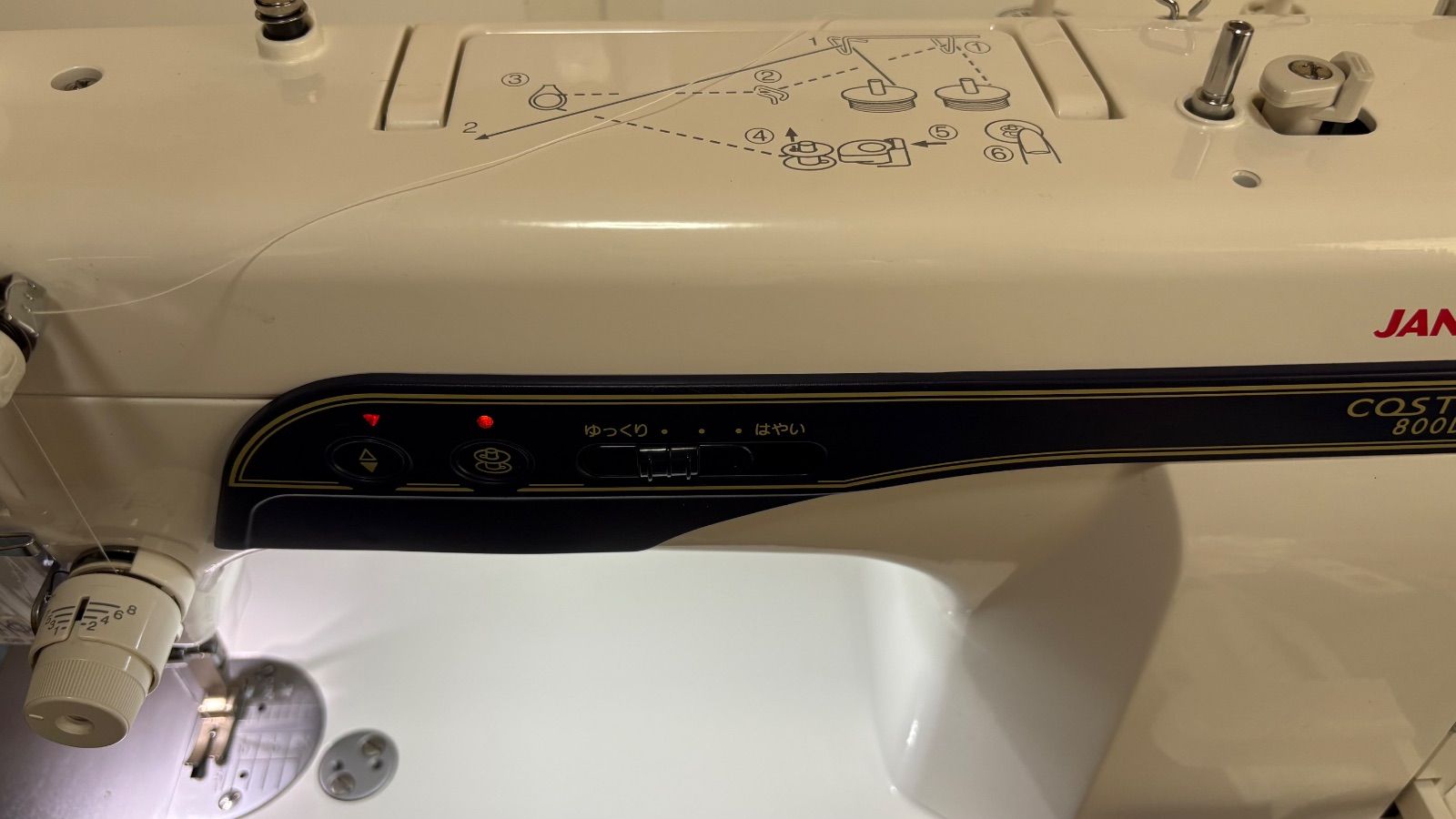 職業用ミシン　ジャノメ　コスチューラ800DB　美品 JANOMEジャノメ 職業用 コスチユーラ800DB クロスガイド&三巻