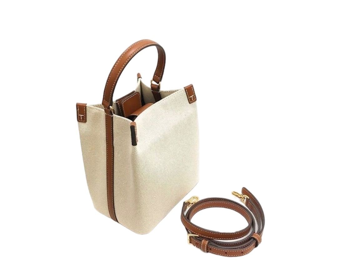 即発!大人気!TORY BURCH BLAKE キャンバスバケット 2Wayバッグ TORY BURCH(トリーバーチ) 2WAYショルダーバッグ BLAKE