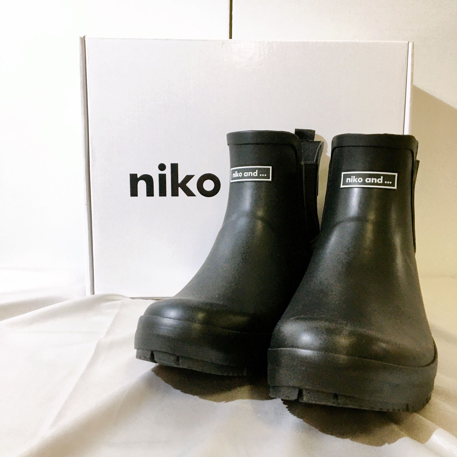 未使用】 niko and... ニコアンド original short rain boots