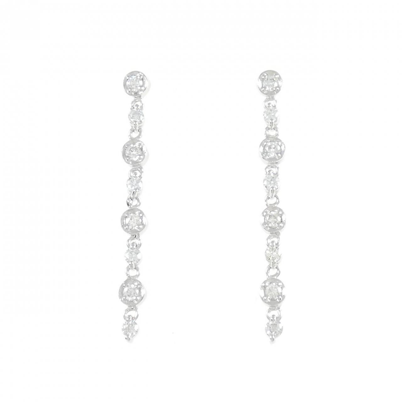 K18WG ダイヤモンド ピアス 0.40CT