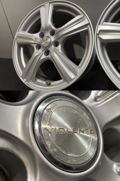 DUNLOP VIOLENTO 社外ホイール 17インチ 4本 7J5HPCD114.3+40
