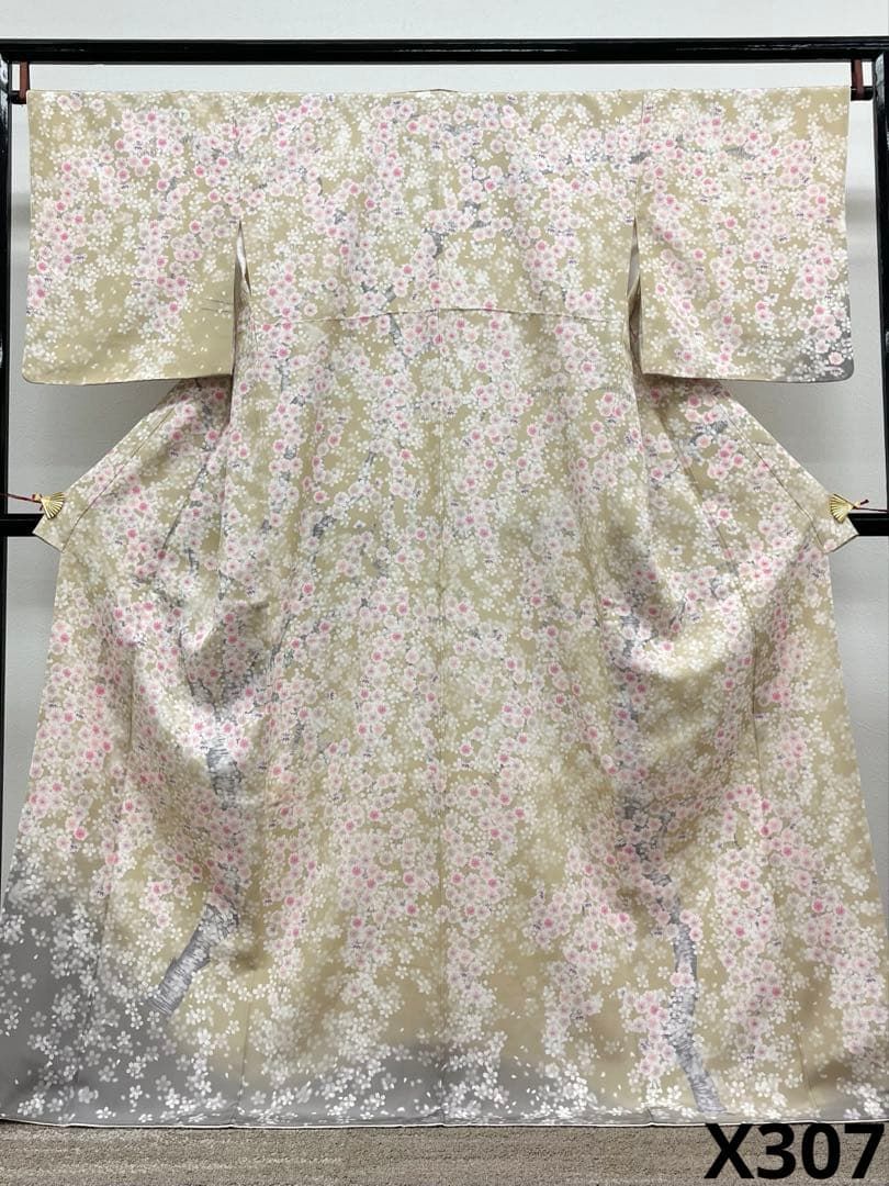 訪問着 総柄 桜尽くし 満開 正絹 躾糸付き