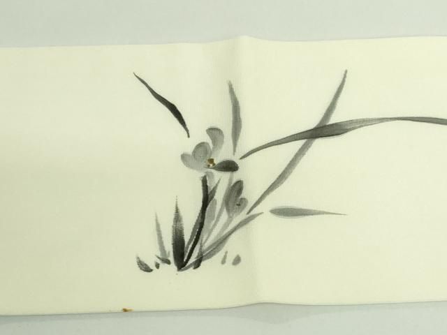 平和屋着物□極上 絵師 津守順 塩瀬 九寸名古屋帯 手描き 鳥獣戯画 蒸