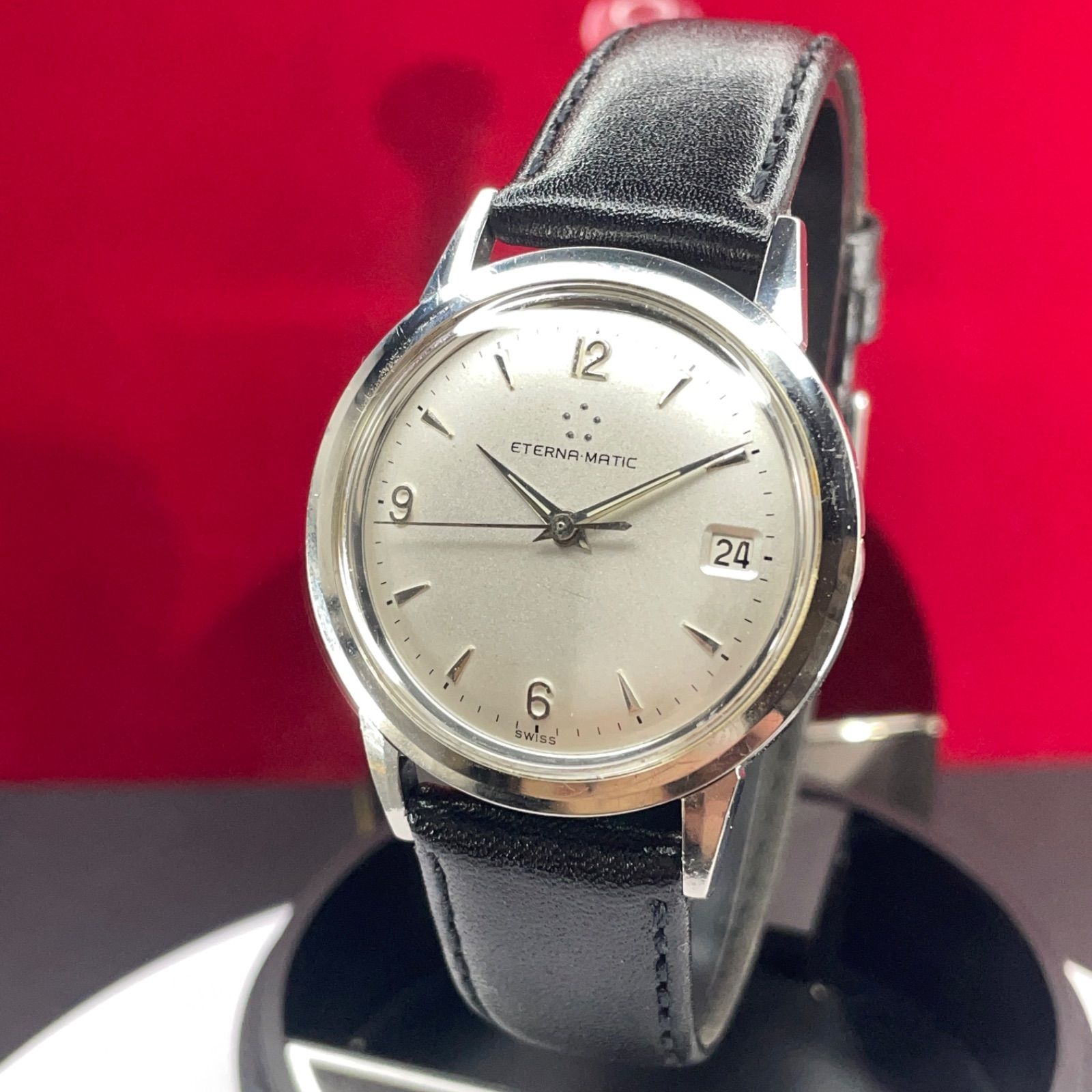 【未使用・OH済み！】エテルナ エテルナマチック 手巻【レア品！】 OH済 希少 60s ETERNA MATIC エテルナマチック スイス 腕時計