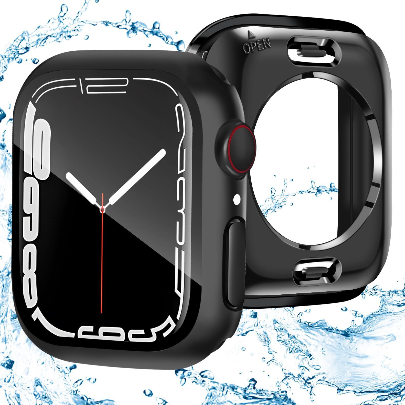 DYAOLE 対応 Apple Watch ケース Series 9/8/SE2/SE/7/6/5/4 アップルウォッチ カバー 40mm 対応 アップルウォッチ カバー 360度完防水 ガラスフィルム 一体型 Apple Watch カバー 全面