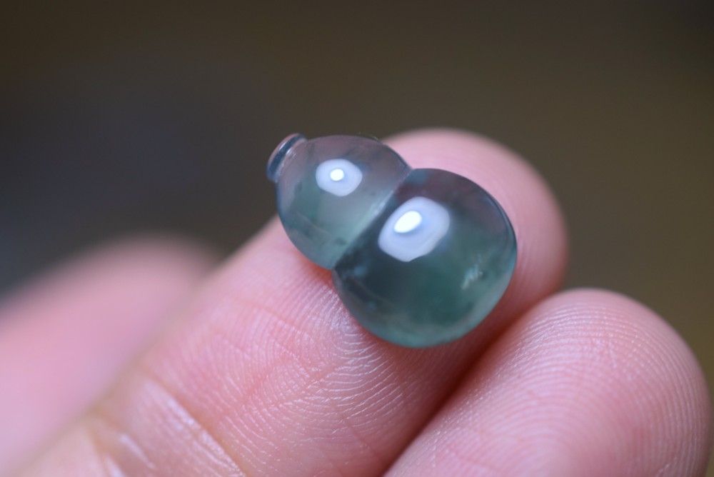 R23-145 宝石質 高氷種 瓢箪 天然ドグアテマラ産 藍水 A貨 本翡翠 ルース 裸石 硬玉 ジェダイト