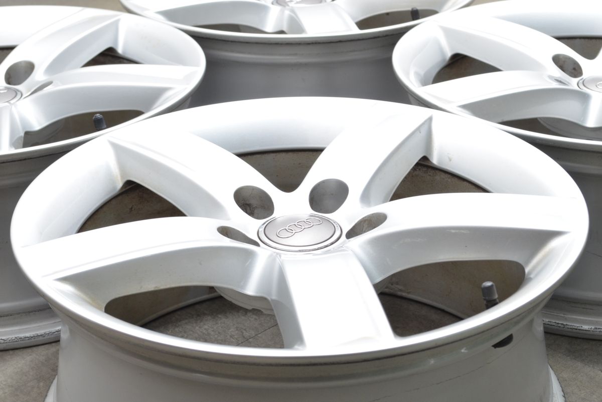 程度良好品 アウディ 8R Q5 純正 17in 7J 37 PCD112 4本セット ホイールのみ 品番 8R0071497 交換用 スタッドレス用に A4 流用 Audi