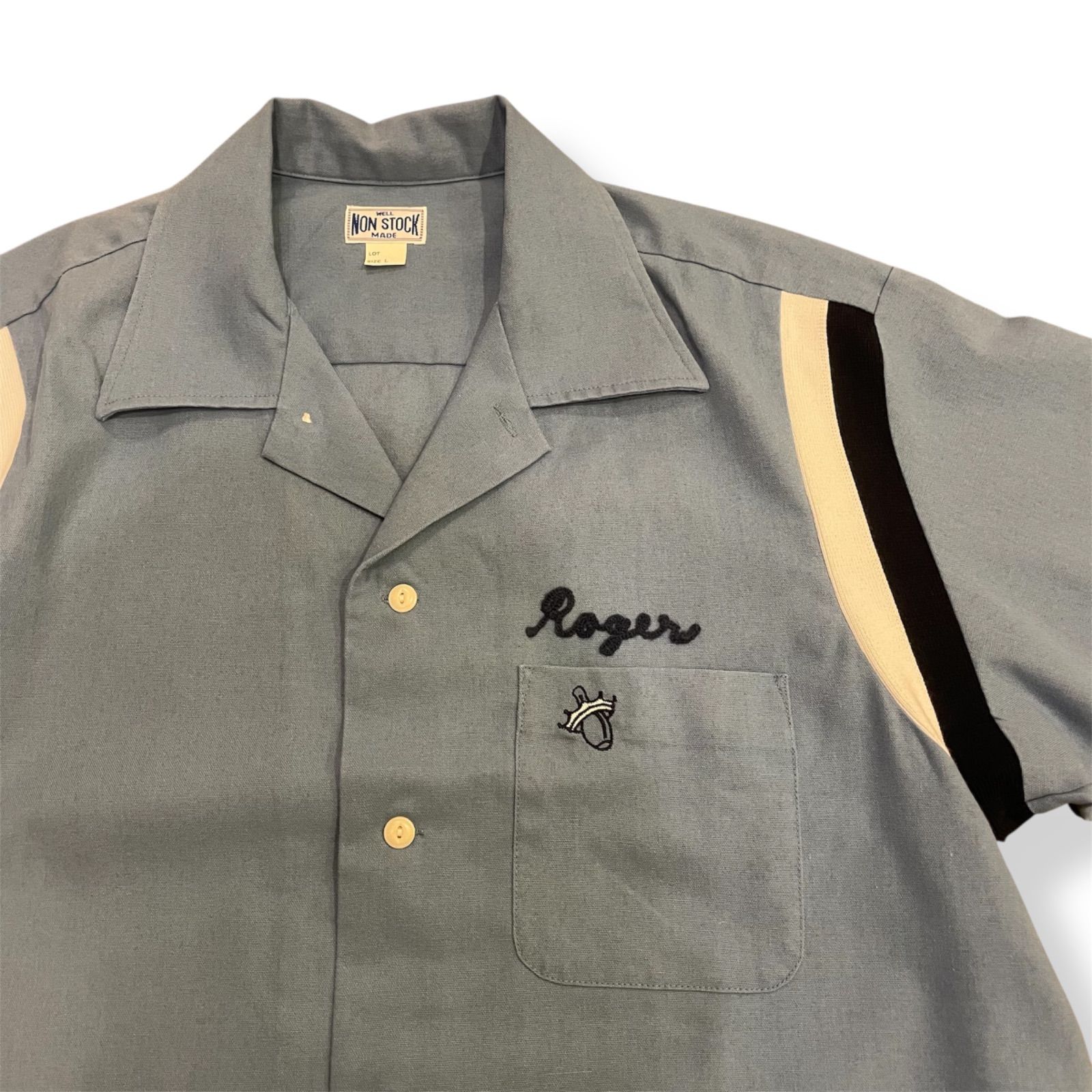 ボーリングシャツ ☆半袖シャツ ☆used ☆ブルー ☆古着 ☆水色