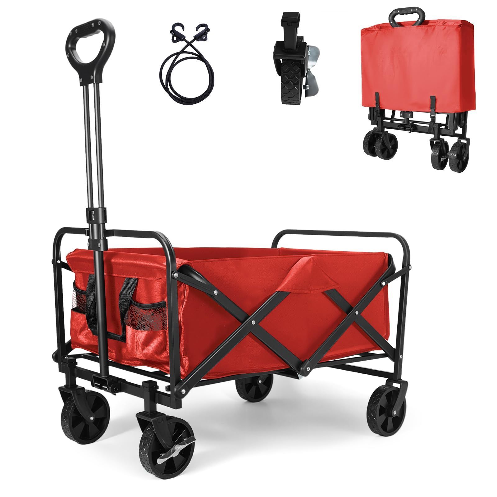 数量 花見|運動会|釣り|砂浜|引越し|買い物|BBQ ワンタッチ収束式 ロック式キャスター キャンプカート アウトドアワゴン 120L 軽量 荷物カート ブレーキ付き 折り畳み キャリーカート キャリーワゴン NATGOVOD