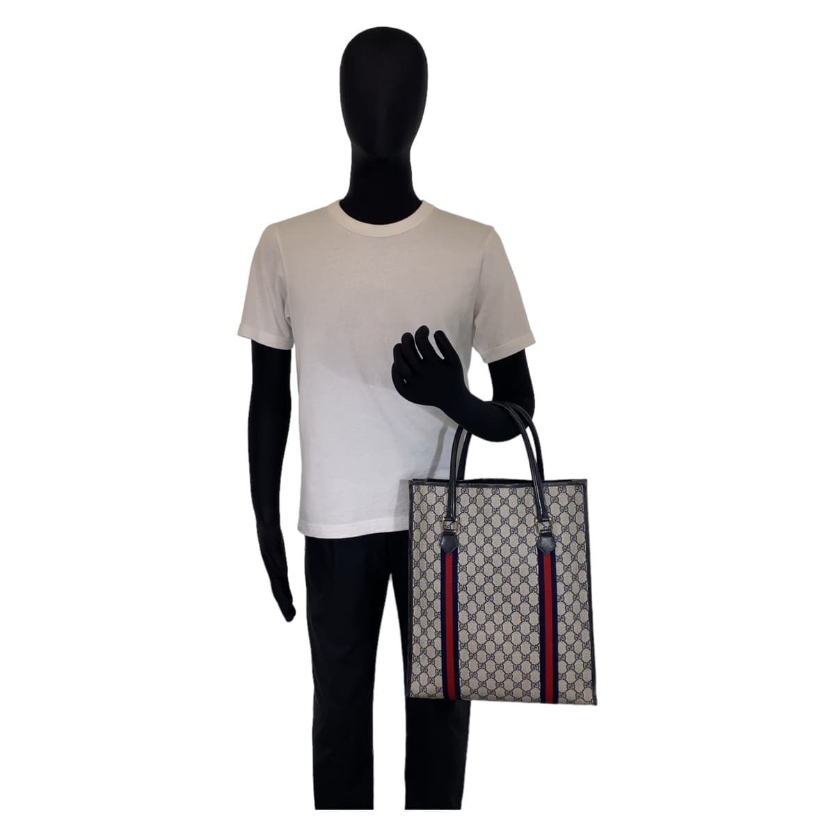 GUCCI グッチ ヴィンテージ オールドグッチ シェリーライン グレー